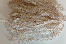 Load image into Gallery viewer, 1 yard WHITE GOLD Glitter Shine Quality Ric Rac Trim 6mm Wide Many Colours Zig Zag Braid Ricrac Trimming Rick Rack