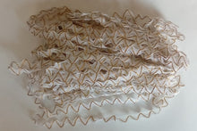 Load image into Gallery viewer, 1 yard WHITE GOLD Glitter Shine Quality Ric Rac Trim 6mm Wide Many Colours Zig Zag Braid Ricrac Trimming Rick Rack