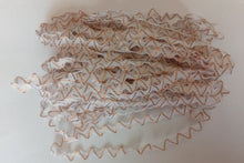 Load image into Gallery viewer, 1 yard WHITE GOLD Glitter Shine Quality Ric Rac Trim 6mm Wide Many Colours Zig Zag Braid Ricrac Trimming Rick Rack