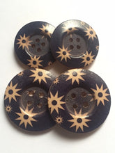 Load image into Gallery viewer, 3 5 10 SMALL LARGE Wooden Buttons Sewing Craft 31mm 38mm wide 4 holes