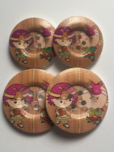 Load image into Gallery viewer, 3 5 10 SMALL LARGE Wooden Buttons Sewing Craft 31mm 38mm wide 4 holes