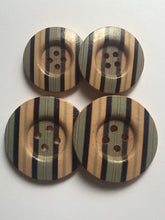 Load image into Gallery viewer, 3 5 10 SMALL LARGE Wooden Buttons Sewing Craft 31mm 38mm wide 4 holes