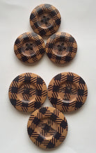 Load image into Gallery viewer, 3 5 10 SMALL LARGE Wooden Buttons Sewing Craft 31mm 38mm wide 4 holes