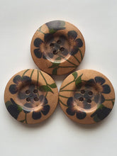 Load image into Gallery viewer, 3 5 10 SMALL LARGE Wooden Buttons Sewing Craft 31mm 38mm wide 4 holes