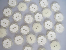 Load image into Gallery viewer, 10 20 WHITE IVORY Shirt Coat Blazer 2 Holes Quality Buttons 21mm Wide Dresses Tops Babies Sewing Craft