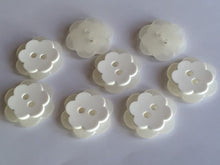 Load image into Gallery viewer, 10 20 WHITE IVORY Shirt Coat Blazer 2 Holes Quality Buttons 21mm Wide Dresses Tops Babies Sewing Craft