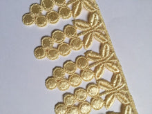 Load image into Gallery viewer, 1m CREAM Lace Trims 64mm Wide Embroidered Guipure Trimmings Scrapbooking Cardmaking Wedding Home Decor Sewing Craft Projects
