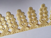 Load image into Gallery viewer, 1m CREAM Lace Trims 64mm Wide Embroidered Guipure Trimmings Scrapbooking Cardmaking Wedding Home Decor Sewing Craft Projects