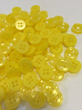 Load image into Gallery viewer, 50 100 YELLOW Quality Buttons Shirt Sewing Craft 12mm Wide More Colours Also Available