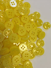 Load image into Gallery viewer, 50 100 YELLOW Quality Buttons Shirt Sewing Craft 12mm Wide More Colours Also Available