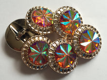 Load image into Gallery viewer, 1 Shine Diamante Shank Buttons 25mm Wide Dresses Tops Coats Babies Blazers Shirt Sewing Art Craft