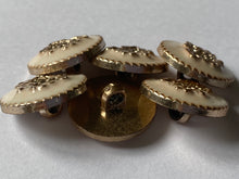 Load image into Gallery viewer, 5 Cream Shank Buttons 22mm Wide Dresses Tops Coats Babies Blazers Shirt Sewing Art Craft