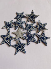 Load image into Gallery viewer, 11 BLUE STARS 30mm Wide Patch Badge Leather Jackets Coats Jeans Dresses Tops Babies Blazers Shirts Skirts Bags Caps Hats Sewing Art Craft