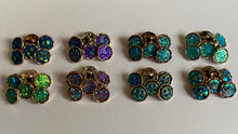Load image into Gallery viewer, 5 Shine Gold Diamante Shank Buttons 13mm Wide Dresses Tops Coats Babies Blazers Shirt Sewing Art Craft Different Colours