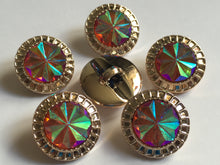 Load image into Gallery viewer, 1 Shine Diamante Shank Buttons 25mm Wide Dresses Tops Coats Babies Blazers Shirt Sewing Art Craft