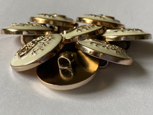 Load image into Gallery viewer, 5 Cream Shank Buttons 25mm Wide Dresses Tops Coats Babies Blazers Shirt Sewing Art Craft