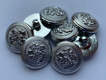 Load image into Gallery viewer, 1 Silver Shank Buttons 22mm Wide Dresses Tops Coats Babies Blazers Shirt Sewing Craft
