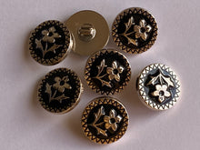 Load image into Gallery viewer, 1 Silver FLOWER Shank Buttons 22mm Wide Dresses Tops Coats Babies Blazers Shirt Sewing Craft