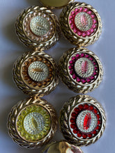 Load image into Gallery viewer, 1 Shine Diamante Shank Buttons 34mm Wide Dresses Tops Coats Babies Blazers Shirt Sewing Craft Different Colours