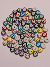 Load image into Gallery viewer, 20 50 100 MIXED Triangle Top Round Bottom 12mm Wide Buttons Shirt Sewing Craft