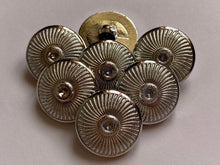 Load image into Gallery viewer, 1 Silver Shank Buttons 22mm Wide Dresses Tops Coats Babies Blazers Shirt Sewing Craft