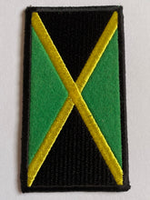 Load image into Gallery viewer, Jamaican Patch Badge 50mm x 90mm Wide Leather Jackets Coats Jeans Dresses Tops Babies Blazers Shirts Skirts Bags Caps Hats Sewing Art Craft