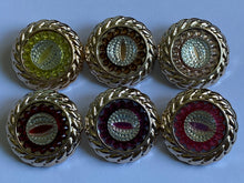 Load image into Gallery viewer, 1 Shine Diamante Shank Buttons 34mm Wide Dresses Tops Coats Babies Blazers Shirt Sewing Craft Different Colours