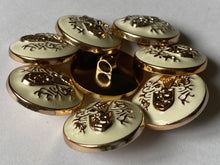Load image into Gallery viewer, 5 Cream Shank Buttons 25mm Wide Dresses Tops Coats Babies Blazers Shirt Sewing Art Craft