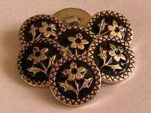 Load image into Gallery viewer, 1 Silver FLOWER Shank Buttons 22mm Wide Dresses Tops Coats Babies Blazers Shirt Sewing Craft