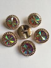 Load image into Gallery viewer, 1 Shine Diamante Shank Buttons 25mm Wide Dresses Tops Coats Babies Blazers Shirt Sewing Art Craft