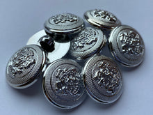 Load image into Gallery viewer, 1 Silver Shank Buttons 22mm Wide Dresses Tops Coats Babies Blazers Shirt Sewing Craft