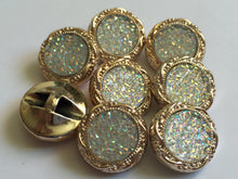 Load image into Gallery viewer, 1 Shine Diamante Shank Buttons 18mm Wide Dresses Tops Coats Babies Blazers Shirt Sewing Art Craft