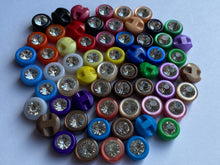 Load image into Gallery viewer, 20 Diamante Shank Mixed Colour Buttons 12mm Wide Dresses Tops Coats Babies Blazers Shirt Sewing Art Craft