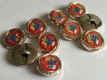 Load image into Gallery viewer, 1 Flower Shank Buttons 30mm Wide Dresses Tops Coats Babies Blazers Shirt Sewing Art Craft