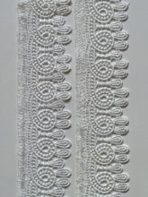 Load image into Gallery viewer, 1 yard WHITE #4 Lace Trims 52mm Wide Embroidered Guipure Trimmings Cardmaking Wedding Home Decor Sewing Craft Projects