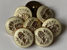 Load image into Gallery viewer, 5 Cream Shank Buttons 25mm Wide Dresses Tops Coats Babies Blazers Shirt Sewing Art Craft