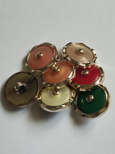 Load image into Gallery viewer, 1 Scalloped Shank Buttons 24mm Wide Dresses Tops Coats Babies Blazers Shirt Sewing Craft Different Colours