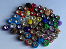 Load image into Gallery viewer, 20 Diamante Shank Mixed Colour Buttons 12mm Wide Dresses Tops Coats Babies Blazers Shirt Sewing Art Craft