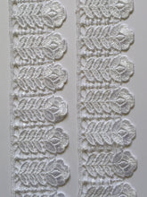 Load image into Gallery viewer, 1 yard WHITE #5 Lace Trims 50mm Wide Embroidered Guipure Trimmings Cardmaking Wedding Home Decor Sewing Craft Projects