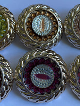 Load image into Gallery viewer, 1 Shine Diamante Shank Buttons 34mm Wide Dresses Tops Coats Babies Blazers Shirt Sewing Craft Different Colours