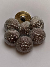 Load image into Gallery viewer, 1 Silver Shank Buttons 22mm Wide Dresses Tops Coats Babies Blazers Shirt Sewing Craft