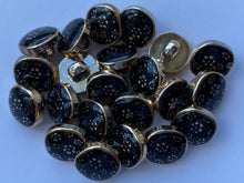 Load image into Gallery viewer, 10 20 BRONZE Flower On Black Shank Quality Buttons 11mm Wide Dresses Tops Coats Babies Blazers Shirt Sewing Craft