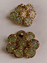 Load image into Gallery viewer, 10 Shine Gold Diamante Shank Buttons 13mm Wide Dresses Tops Coats Babies Blazers Shirt Sewing Art Craft