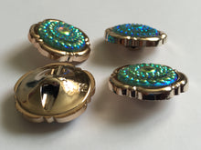 Load image into Gallery viewer, 1 Shine Diamante Shank Buttons 34mm Wide Dresses Tops Coats Babies Blazers Shirt Sewing Art Craft