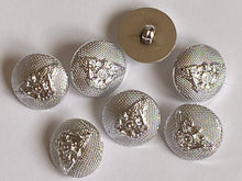 Load image into Gallery viewer, 1 Silver Shank Buttons 22mm Wide Dresses Tops Coats Babies Blazers Shirt Sewing Craft