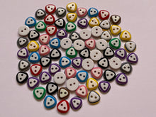 Load image into Gallery viewer, 20 50 100 MIXED Triangle Top Round Bottom 12mm Wide Buttons Shirt Sewing Craft