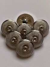 Load image into Gallery viewer, 1 Silver Shank Buttons 22mm Wide Dresses Tops Coats Babies Blazers Shirt Sewing Craft