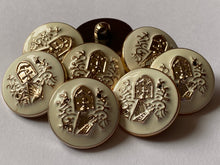 Load image into Gallery viewer, 5 Cream Shank Buttons 25mm Wide Dresses Tops Coats Babies Blazers Shirt Sewing Art Craft