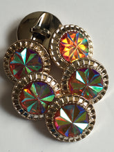 Load image into Gallery viewer, 1 Shine Diamante Shank Buttons 25mm Wide Dresses Tops Coats Babies Blazers Shirt Sewing Art Craft