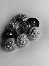 Load image into Gallery viewer, 1 Silver Shank Buttons 22mm Wide Dresses Tops Coats Babies Blazers Shirt Sewing Craft